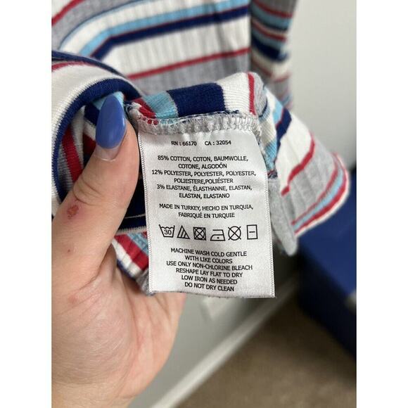 Anthropologie Postmark Juliette Striped Raglan Top Size Small Cotton Stretch Wms - Picture 4 of 5